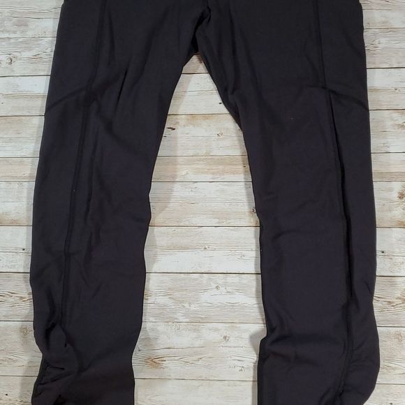 Lululemon Speed Tight IV Brushed Full Length Ruched Leggings Black Shadow Wrap 8 - Picture 6 of 14